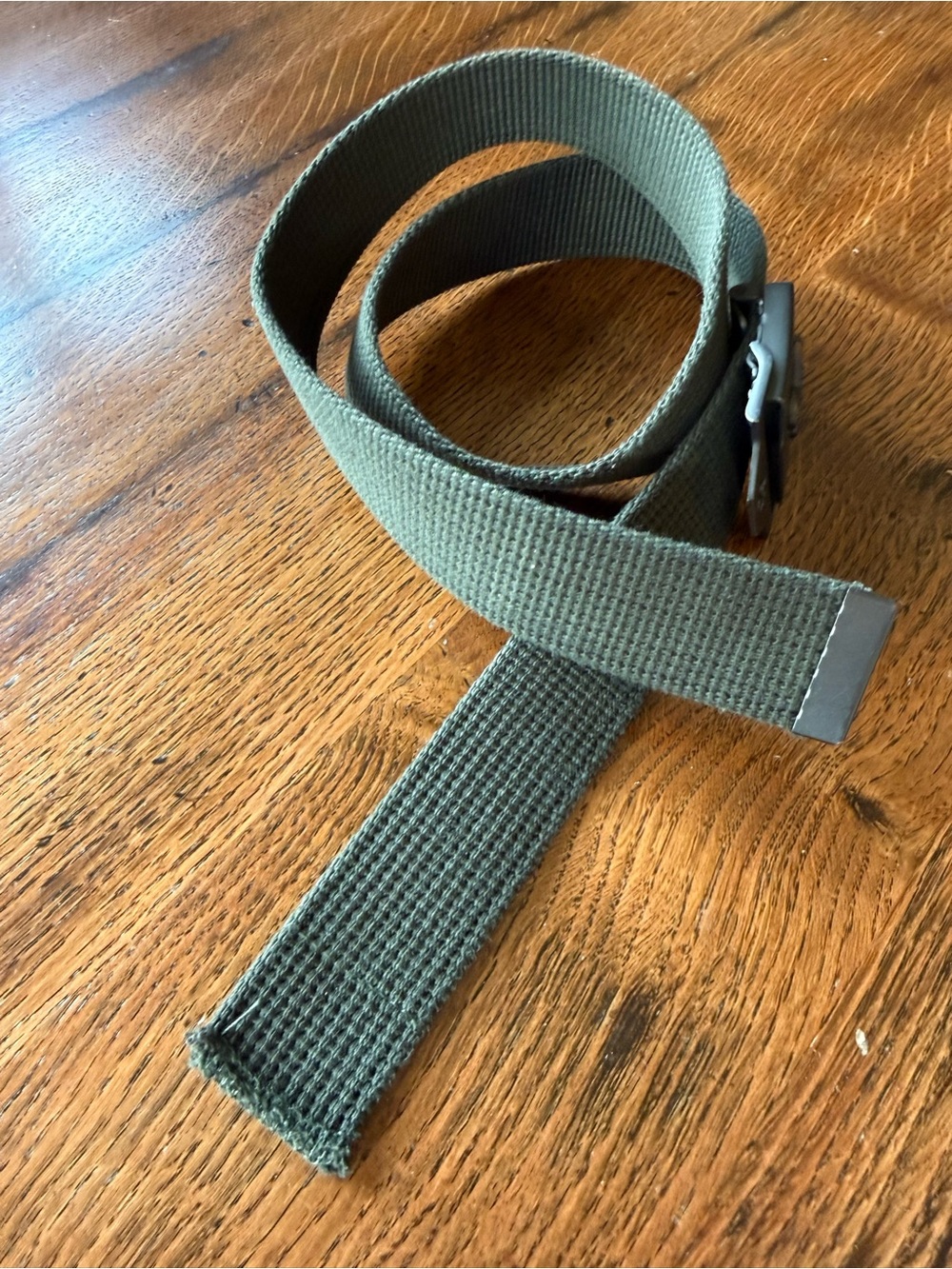 Olive Green Canvas Web Belt for Men